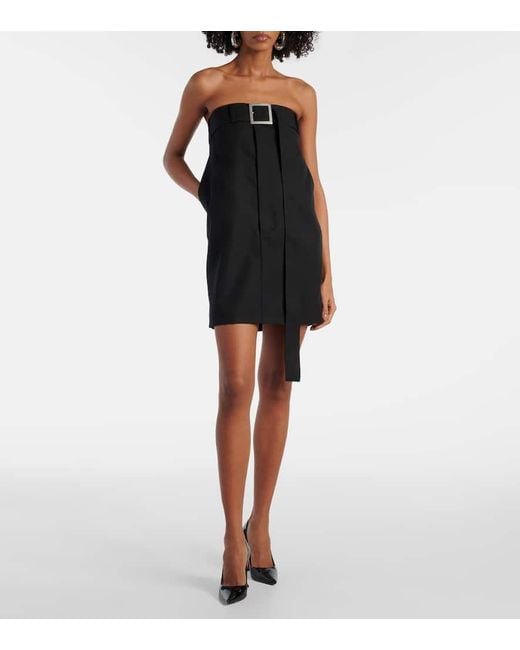 Jean Paul Gaultier Black Virgin Wool Minidress