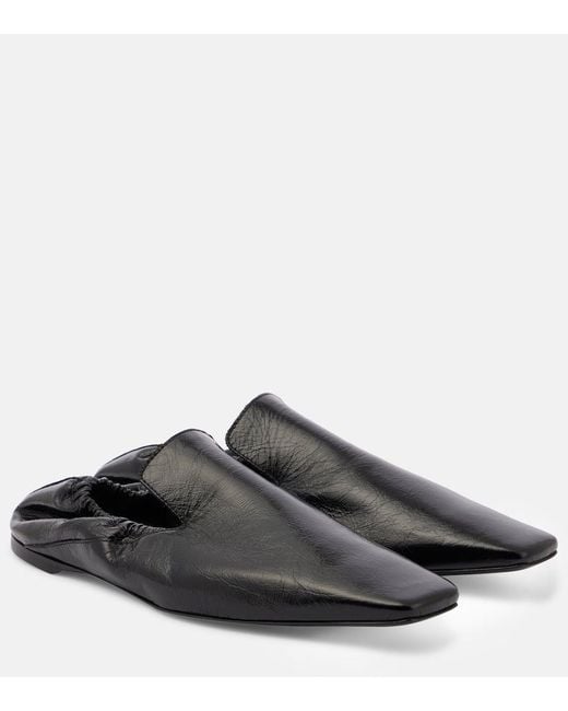 Totême  Black Slip-Ons Aus Leder