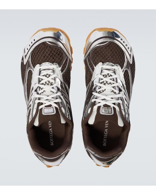 Bottega Veneta Metallic Technical Fishnet Orbit Sneaker for men