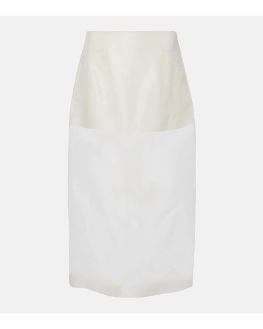 FRAME White The Silk Organza Maxi Skirt
