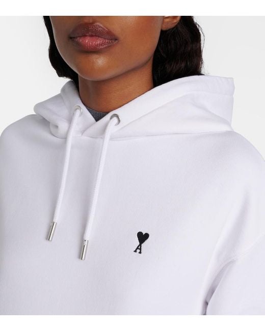 AMI White Ami De Cour Cotton Jersey Sweatshirt