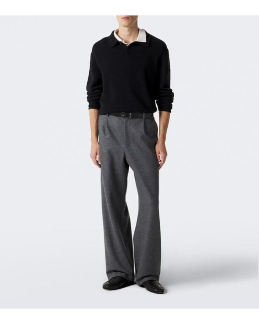 Lisa Yang Black Rufus Cashmere Polo Sweater for men