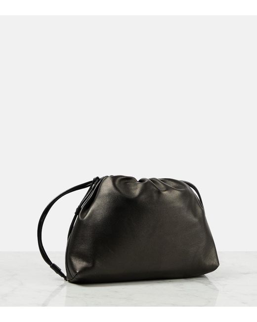 The Row Black Angy Leather Crossbody Bag