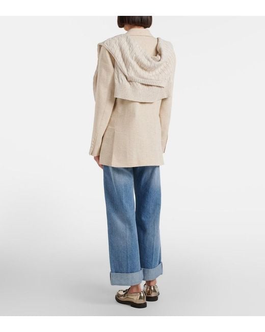 Brunello Cucinelli Blue Wide-Leg Jeans