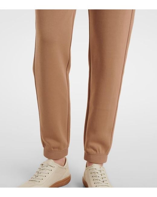 Pantalones Deportivos Violino En Mezcla De Algodon Max Mara de color Brown
