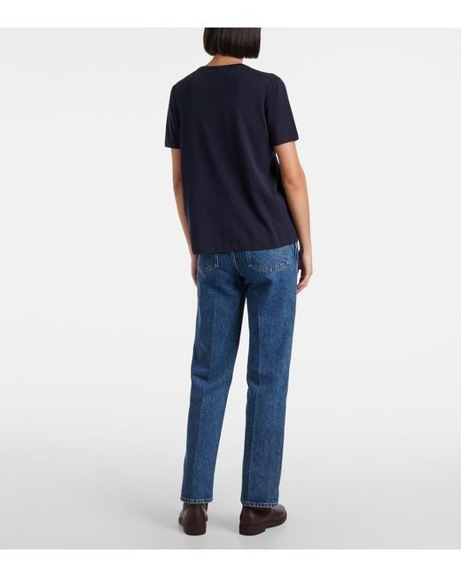 Loro Piana Blue Angera Cotton Jersey T-Shirt