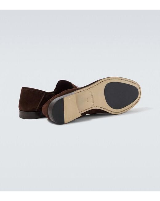 Tom Ford Brown Suede Loafers for men