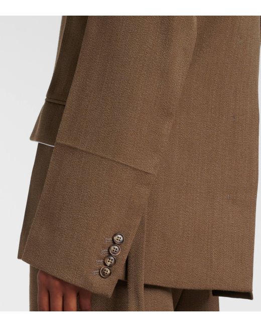 Victoria Beckham Brown Wool Blazer