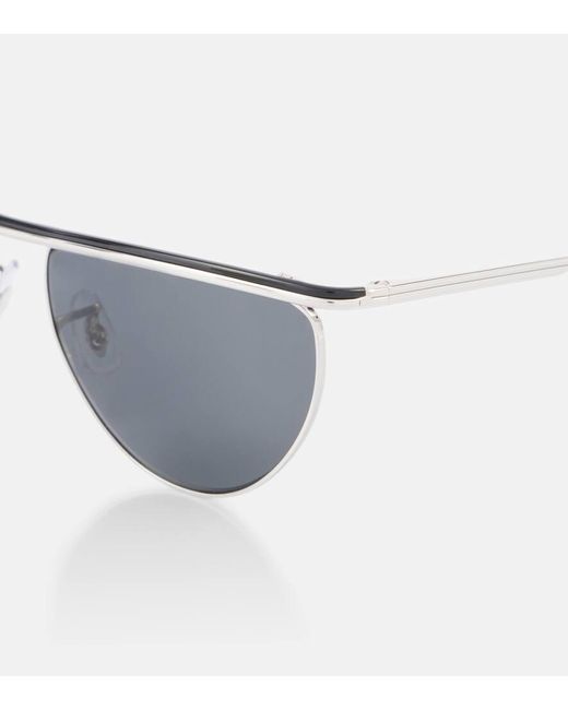 Khaite Gray X Oliver Peoples Flat-Top Sunglasses