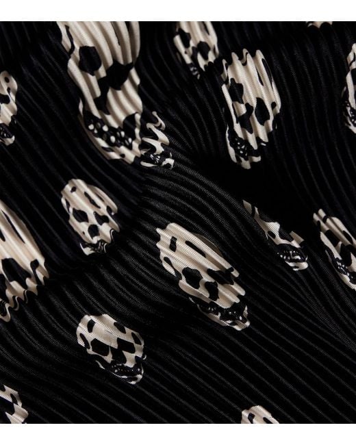 McQueen Black Skull Silk Scarf