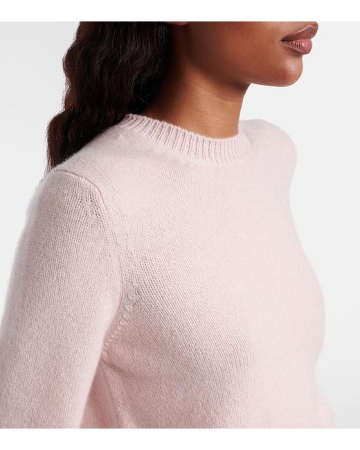 Khaite Pink Leta Cashmere Sweater