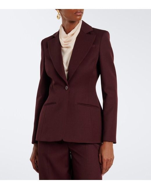 Altuzarra Purple Acacia Virgin Wool Blazer