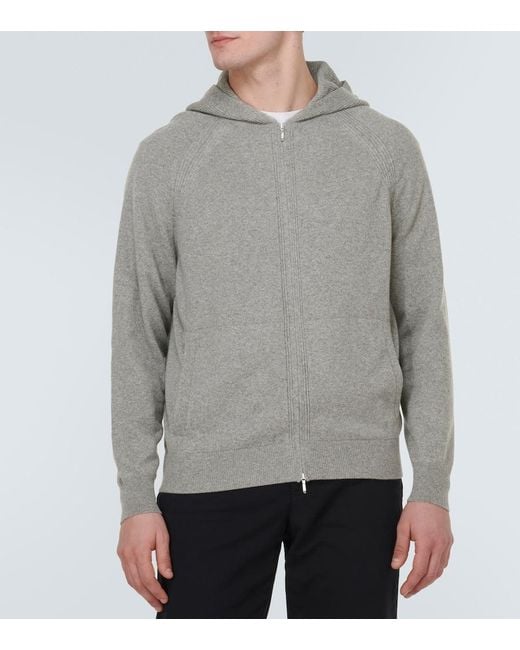 Loro Piana Gray Merano Cashmere Hoodie for men