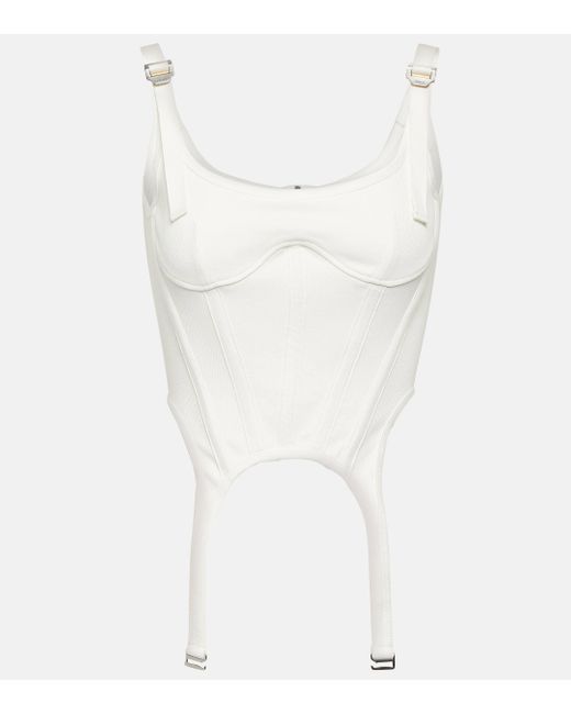 Dion Lee White Cotton Bustier