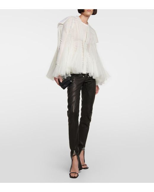 Rick Owens White Tulle Jacket