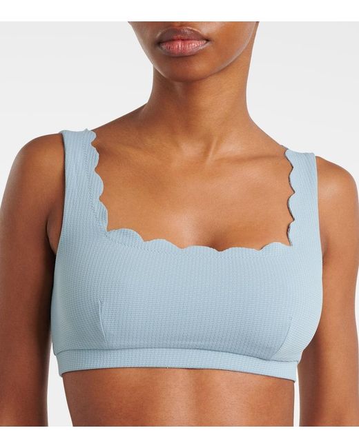 Marysia Swim Blue Palm Springs Bikini Top