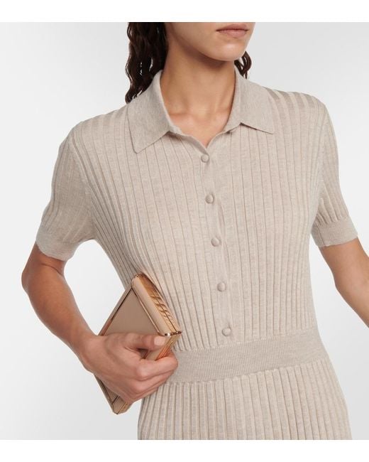 Gabriela Hearst Natural Amor Silk And Cashmere Midi Dress