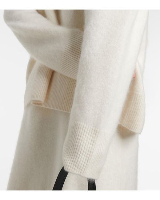 Lisa Yang White Kerry Brushed Cashmere Sweater