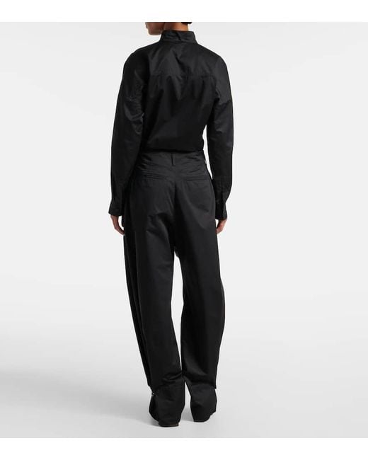 Lemaire Blue Hose Aus Baumwollsatin