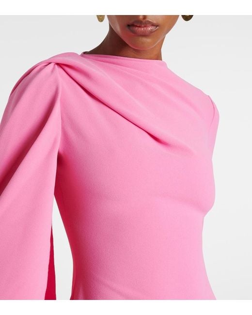 Solace London Pink Lydia Draped Gown