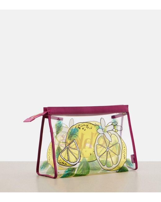 Chloé Purple Soleil Small Leather-Trimmed Pouch