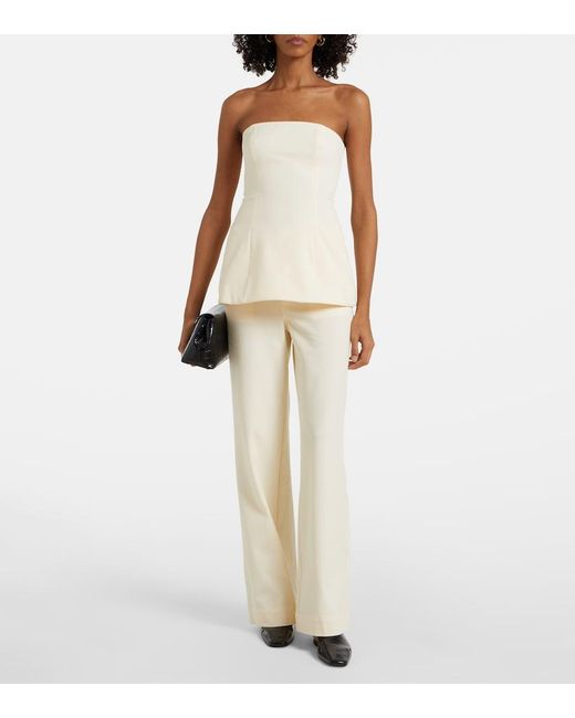 Staud Natural Silvia Strapless Top