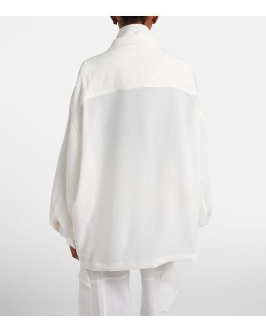 Frankie Shop White Breya Oversized Jacket
