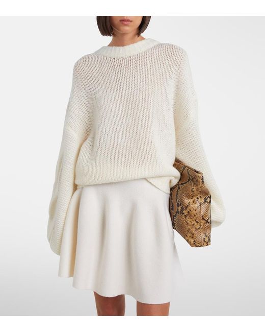 Lisa Yang White Runi Open-Knit Cashmere And Silk Sweater