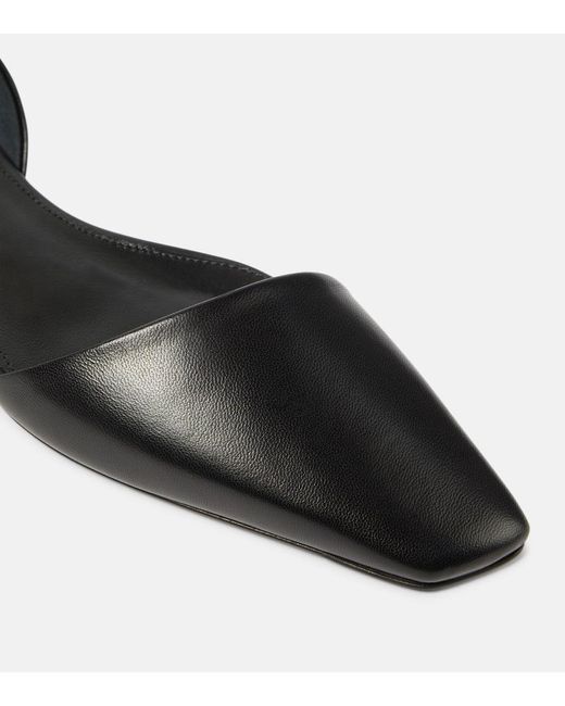 Totême  Black The Asymmetric D'orsay Leather Flats