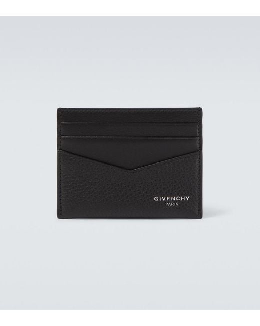 Givenchy Black Logo Leather Card Holder for men
