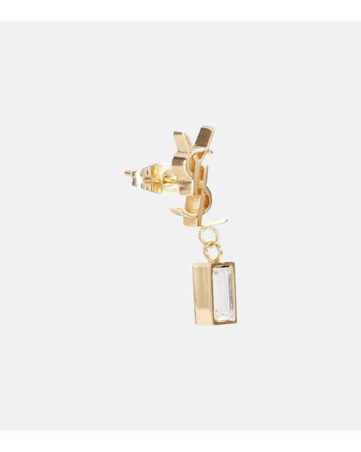 Saint Laurent Metallic Cassandre Embellished Single Earring