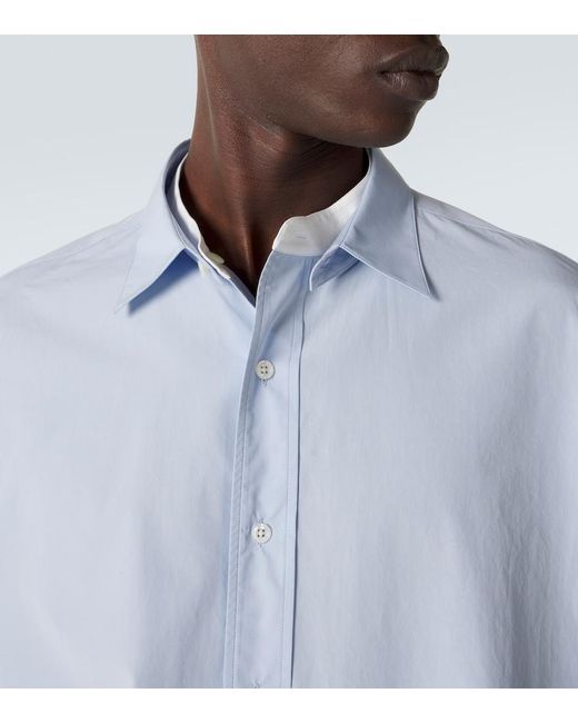The Row Blue Melchior Cotton Poplin Shirt for men