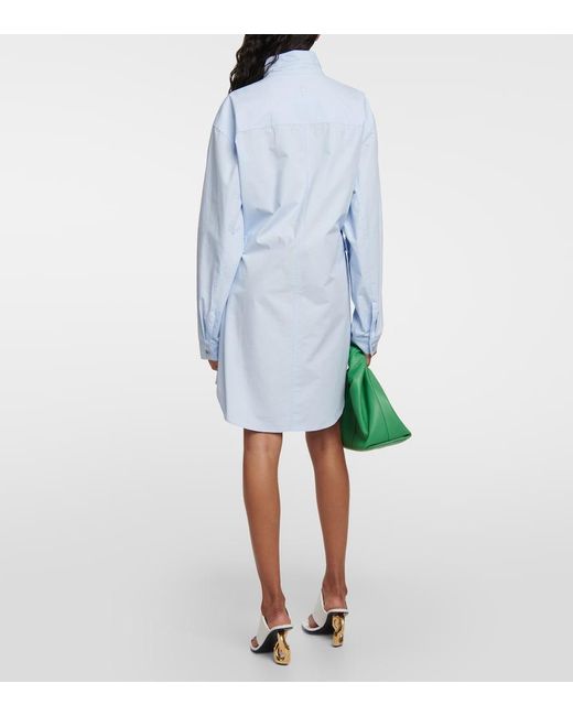 J.W. Anderson Blue Cotton Poplin Minidress