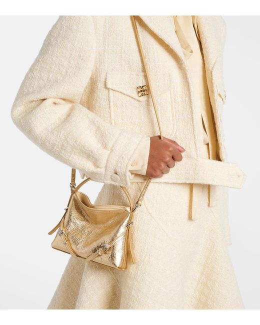Givenchy Natural Voyou Nano Metallic Leather Tote Bag