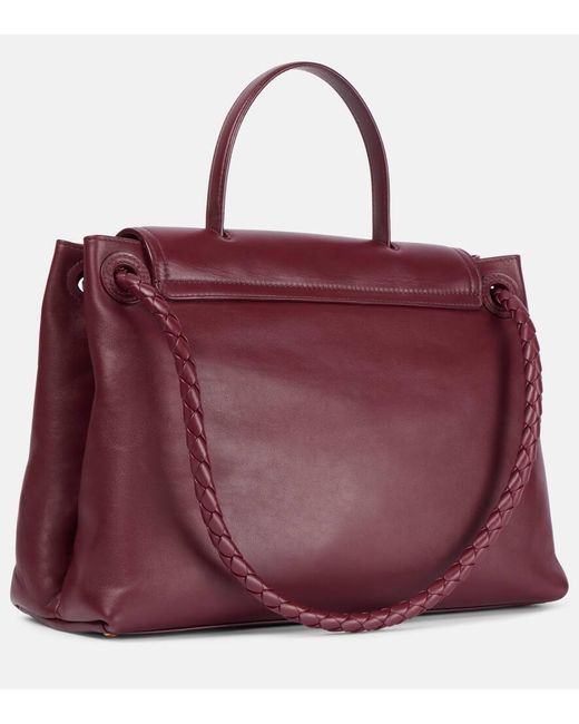 Bottega Veneta Red Tote Bag Ciao Ciao Medium Aus Leder