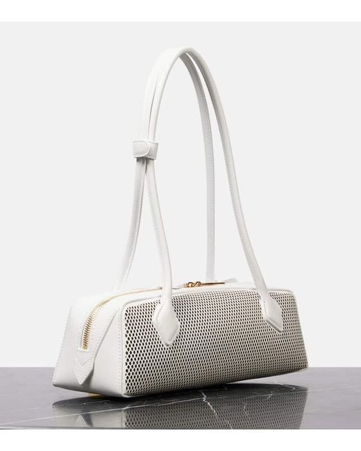 Alaïa White Schultertasche Le Teckel Medium Aus Leder