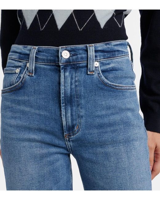 Citizens of Humanity Blue Palma High-Rise Straight Jeans
