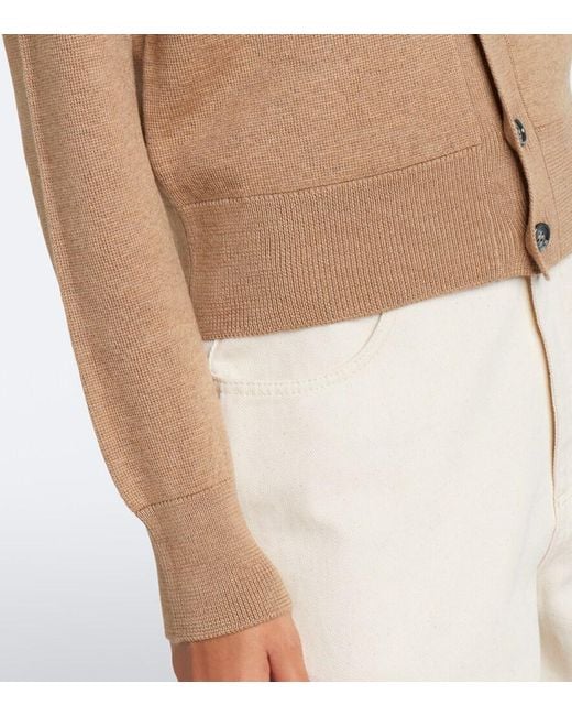 AMI Brown Ami De Cour Wool Cardigan