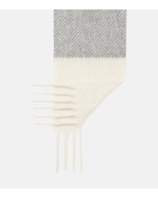 Loewe Gray Alpaca And Wool-Blend Scarf