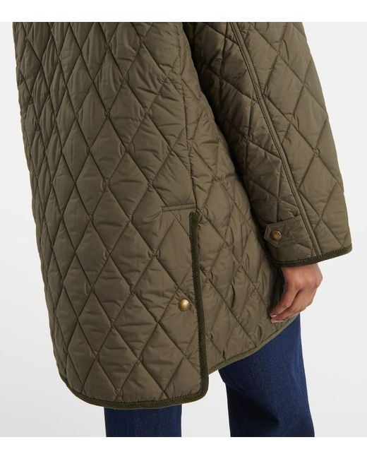 Polo Ralph Lauren Green Quilted Corduroy-Trimmed Jacket
