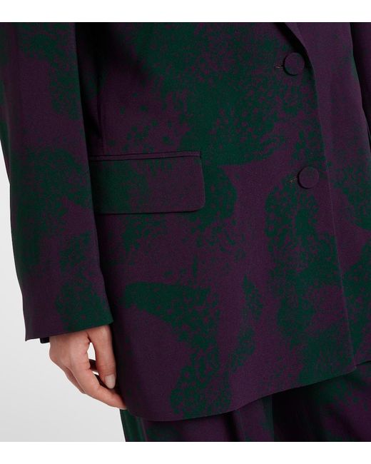 Dries Van Noten Blue Printed Blazer