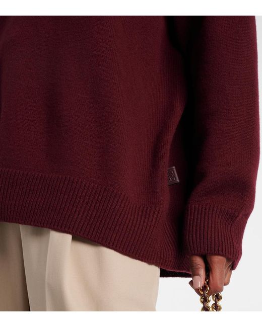 Loewe Red Trompe L'Oil Wool Sweater