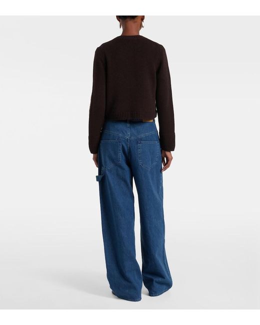 Jardin Des Orangers Brown Wool And Cashmere Cardigan