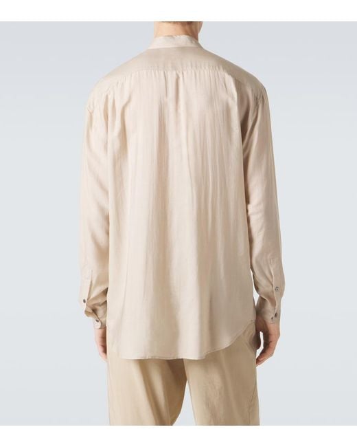 Giorgio Armani Natural Archivio Satin Shirt for men