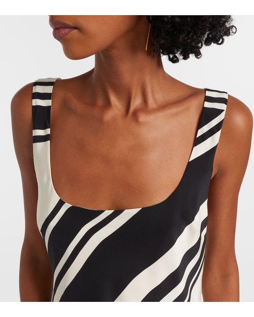 Sir Black Pietra Printed Silk Crepe Minidress