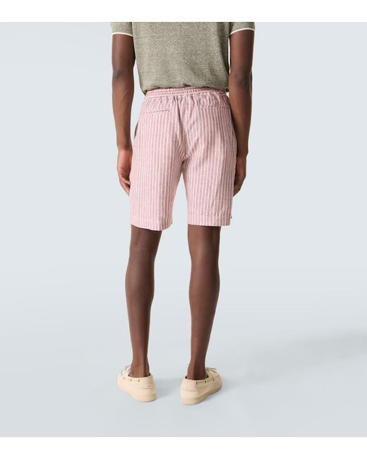 Fedeli Bermuda-Shorts Alfa Aus Leinen in Pink für Herren