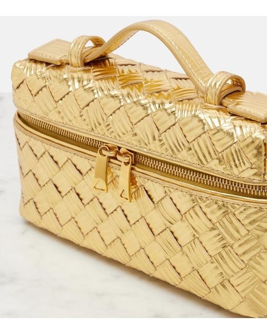Bottega Veneta Bang Bang Metallic Leather Vanity Bag