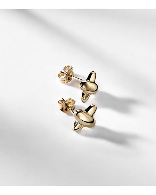 STONE AND STRAND Metallic Golden Kisses 14Kt Earrings