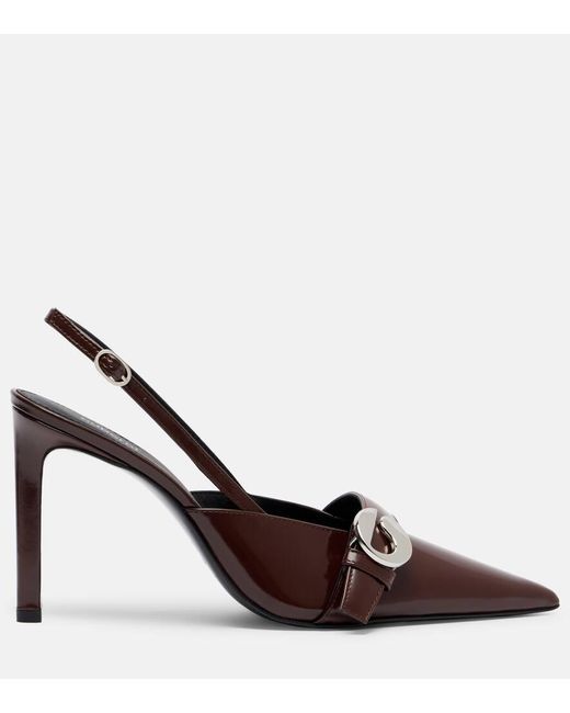 Coperni Brown Slingback-Pumps Belt Stiletto Aus Leder