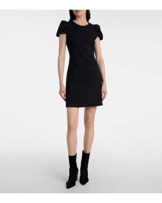 Alexander McQueen Black Wool Minidress